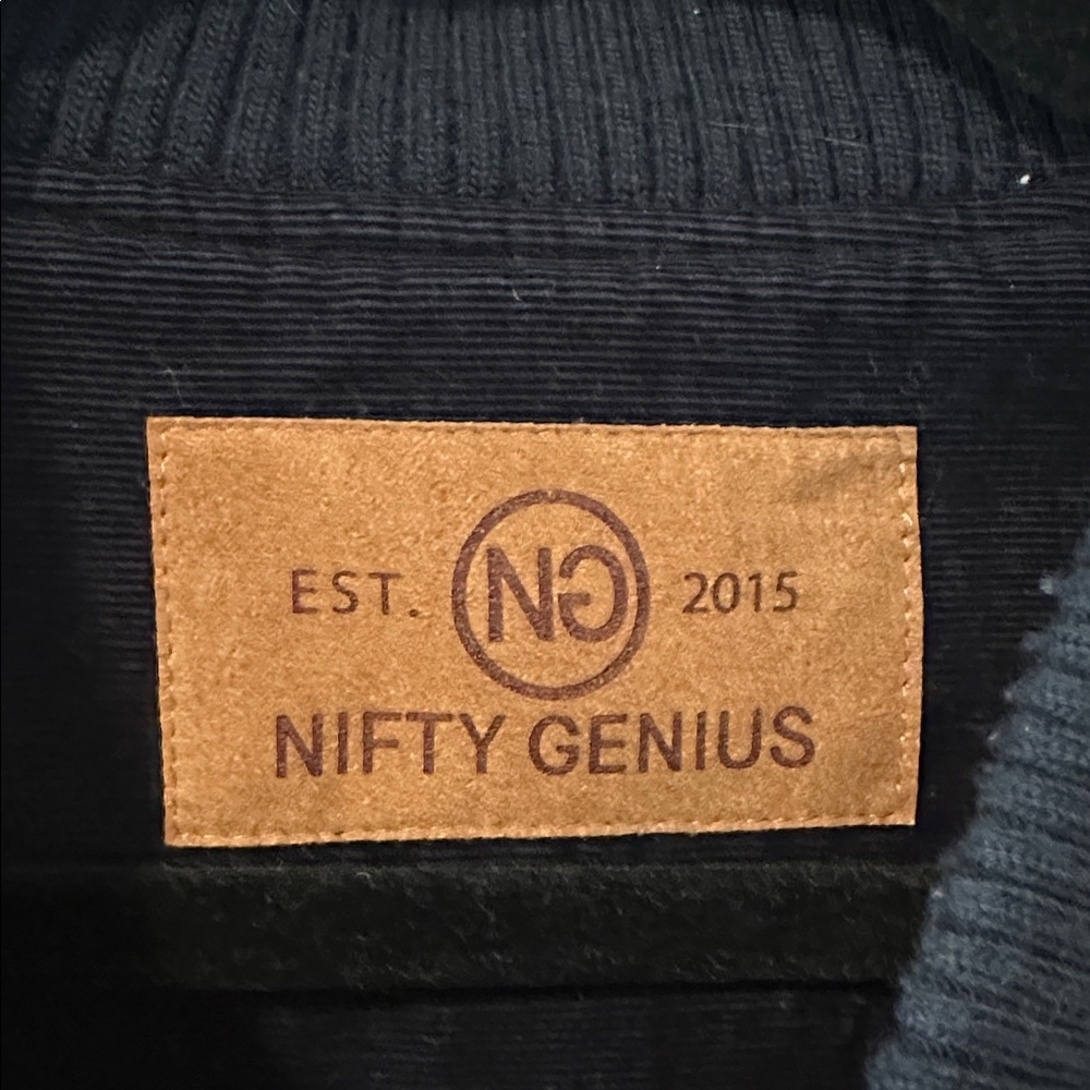 Nifty Genius Men’s Large Black/Brown Outdoor Jacket - Picture 2 of 8